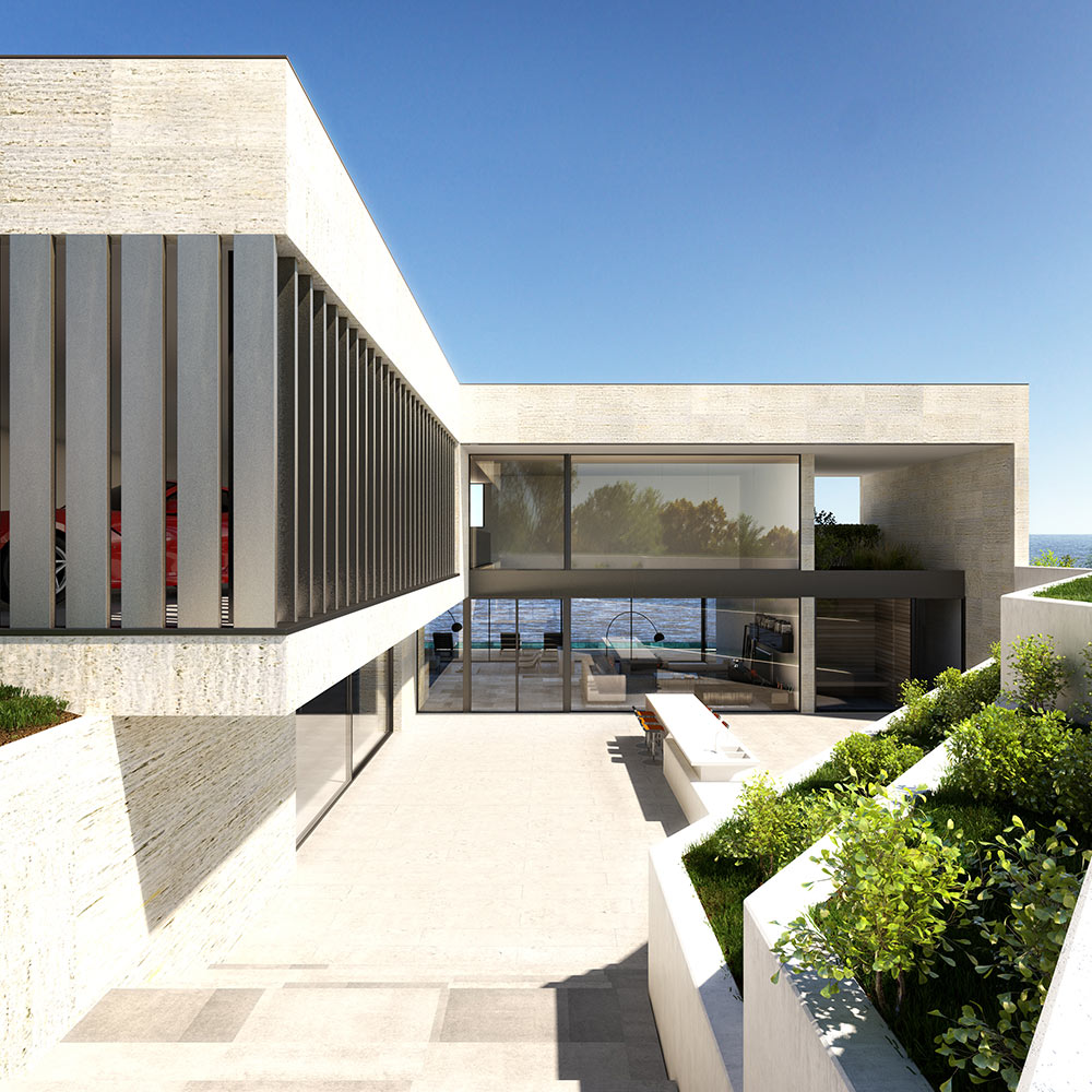 Arquitectura 3d vivienda Tossa de Mar