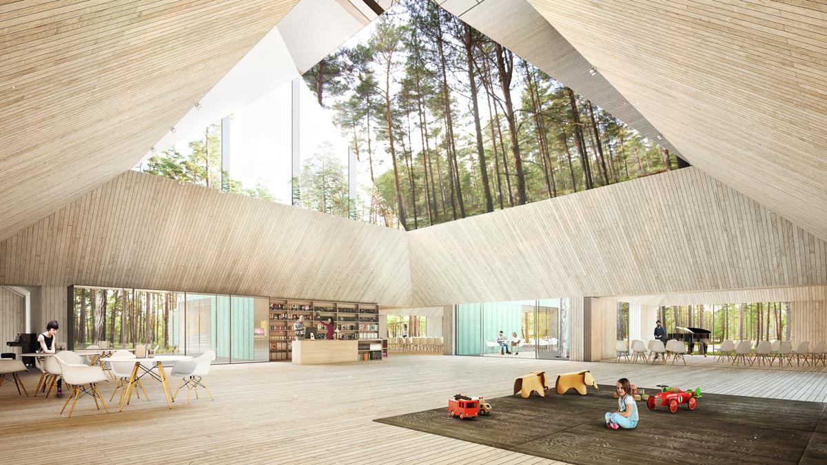 render 3D para concurso de arquitectura en Estonia