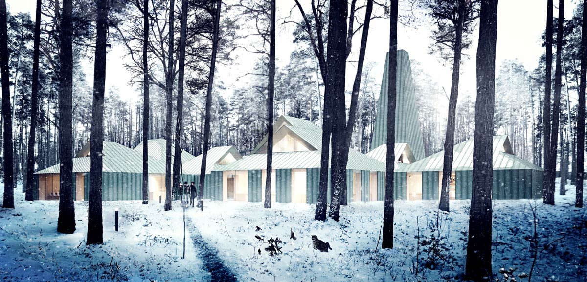 render 3D para concurso de arquitectura en Estonia
